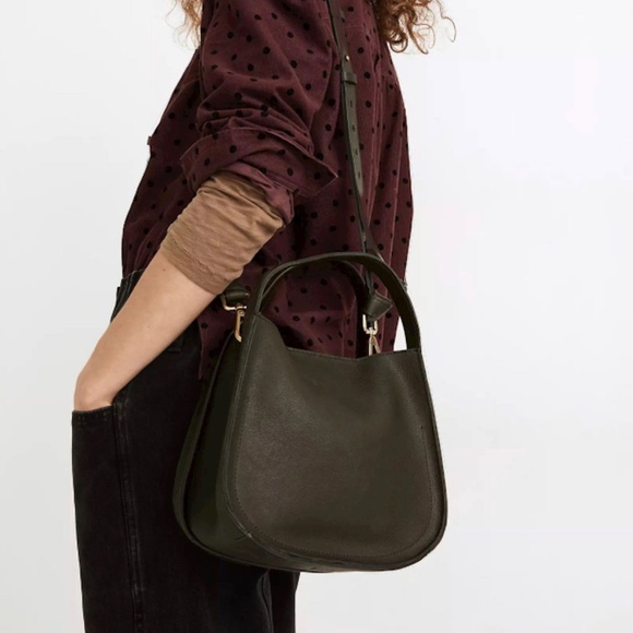 Madewell Dark Olive Leather Shoulder Bag - Picture 3 of 6